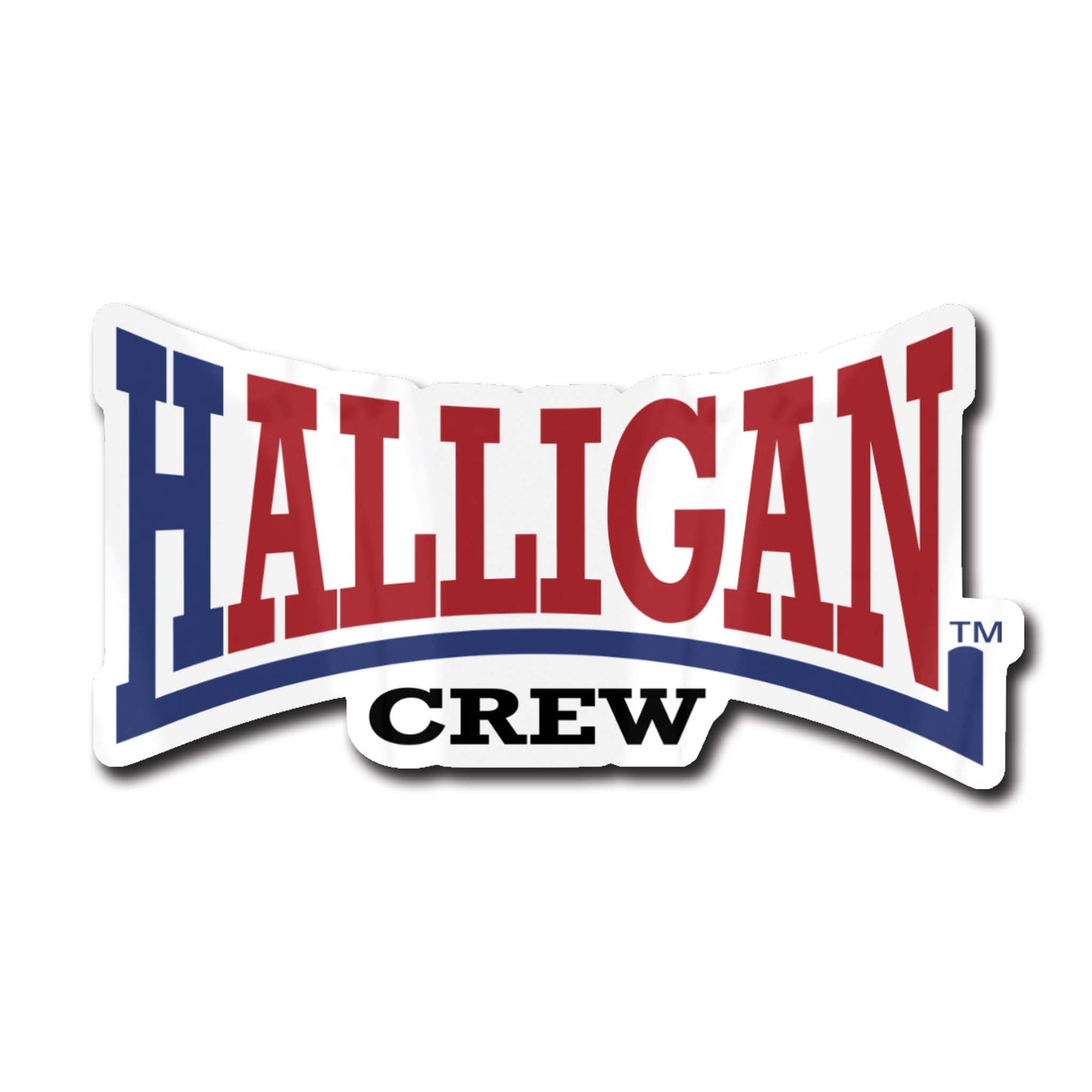 Halligan Crew Premium Sticker Blue and Red